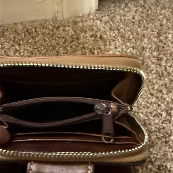 Dooney & Bourke Tan and Brown Leather Wallet - Picture 7 of 7